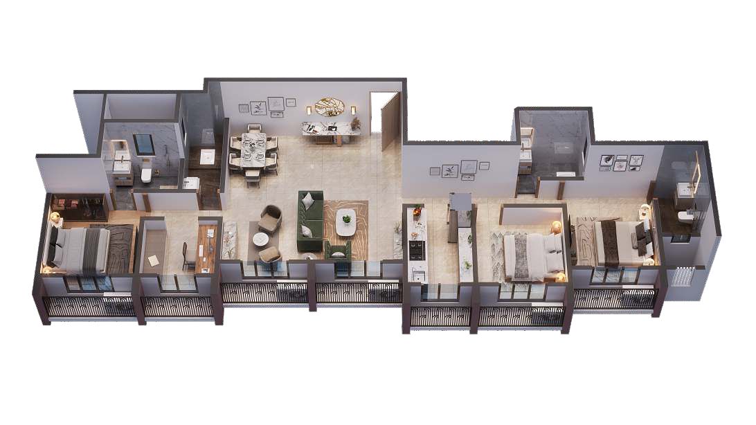 Chandresh Terrace – Jodi Flat Floor Plan